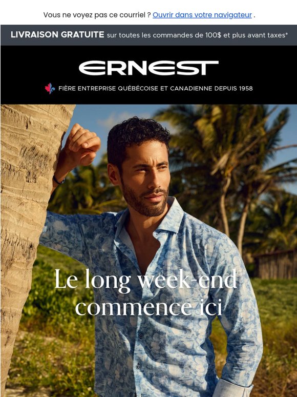 La 2e chemise sport à -50 % — tout le long week-end