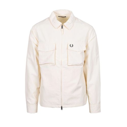 FRED PERRY RIPSTOP POCKET OVERSHIRT ECRU