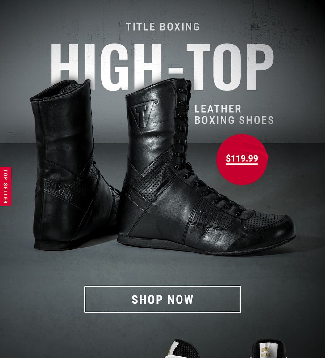 SHOP TITLE BOXING HIGH-TOP LEATHER BOXING SHOES - $119.99