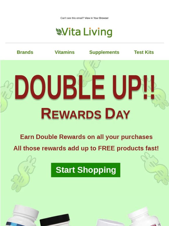 Hurry! Double up rewards day ends tonight