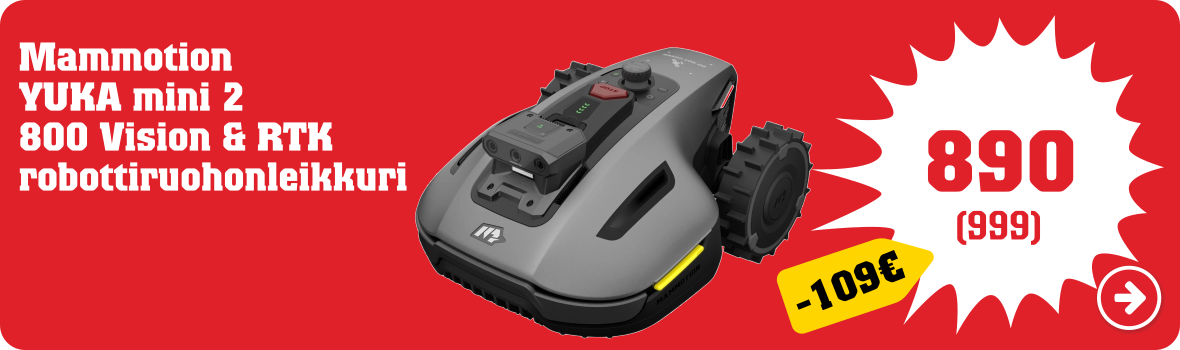 Mammotion YUKA mini 2 800 Vision & RTK robottiruohonleikkuri