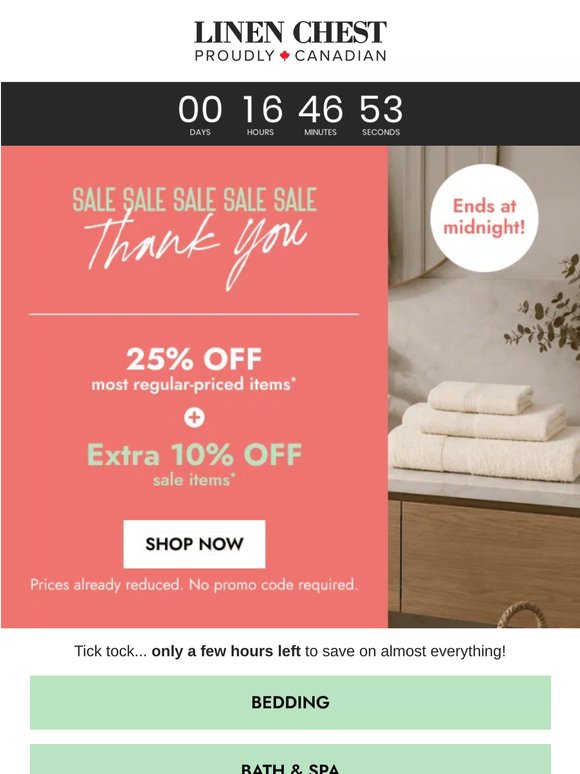 ⌛25% OFF* + EXTRA 10% OFF Sale Is Almost Over
