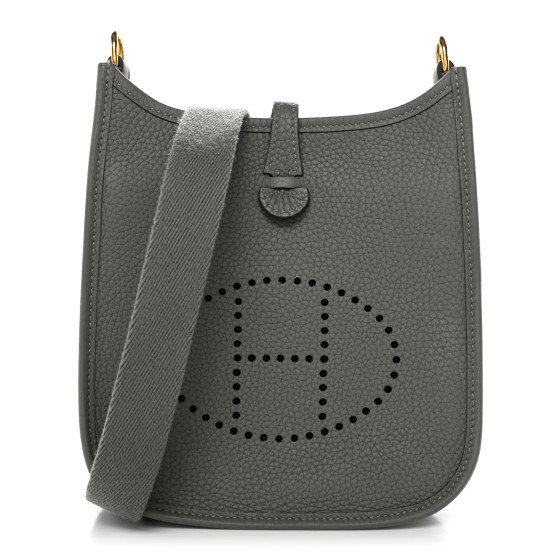 HERMES Taurillon Clemence Evelyne TPM Gris Meyer