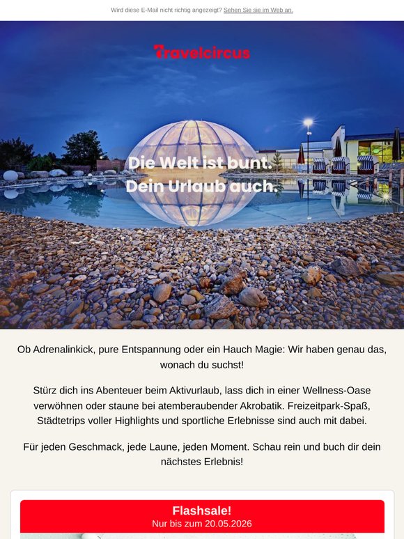 Abenteuer, Erholung oder Kultur? Du wählst!