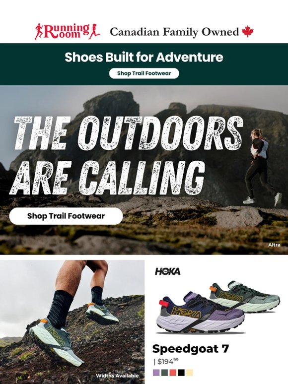 The Outdoors Are Calling 🏔️ Shop Trail Footwear