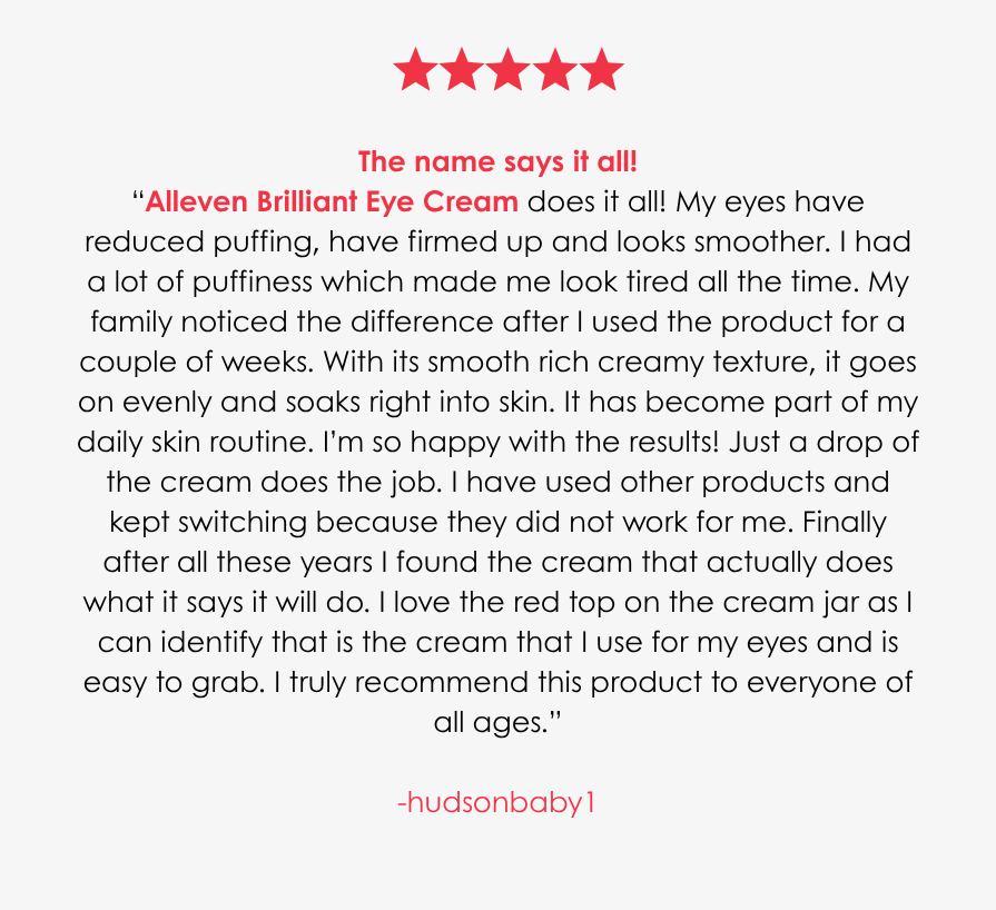Brilliant Eye Cream - The name says it all!