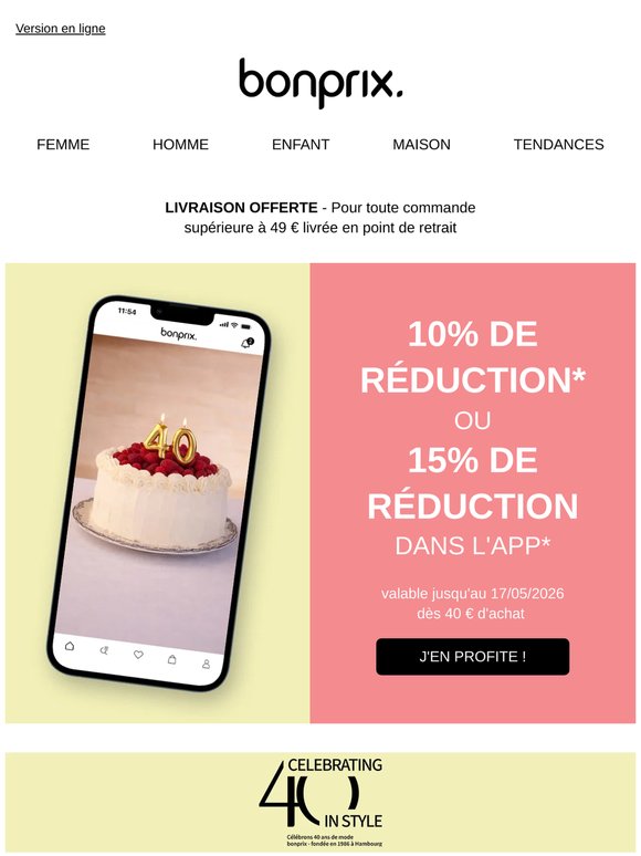 Prêts pour le sprint final : 15% de réduction dans l'appli