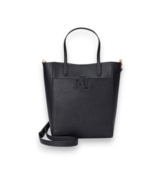 Bolso tote Cameryn de piel granulada negro