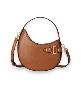 Bolso cruzado pequeño Tasha de piel marón