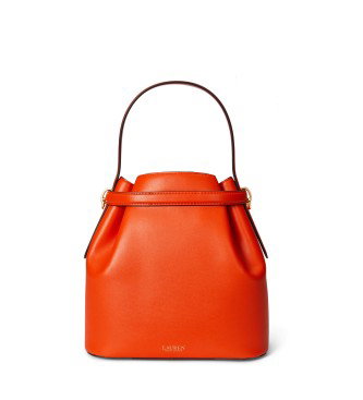 Bolso saco Blaike mediano de piel naranja