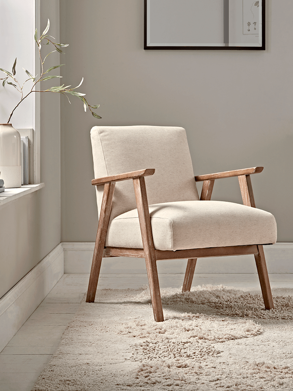 Relaxed Lounge Chair - Natural Linen