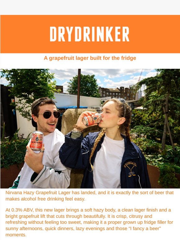 New in: Nirvana Hazy Grapefruit Lager