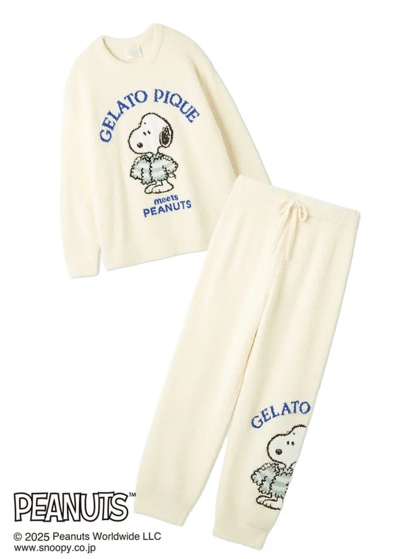 Image of [PEANUTS] Men's Original Art Jacquard Pullover & Pants Set