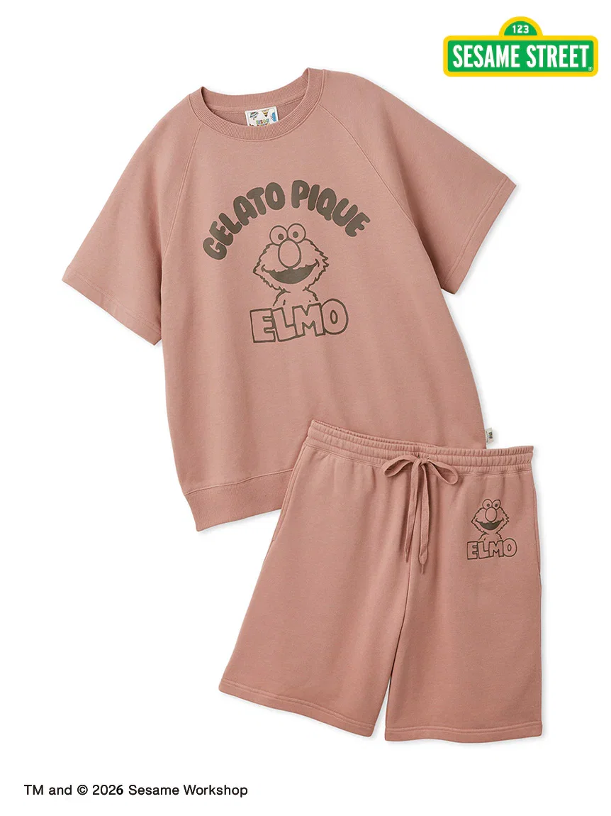 Image of [SESAME STREET] Unisex Fleece Pullover & Shorts Set