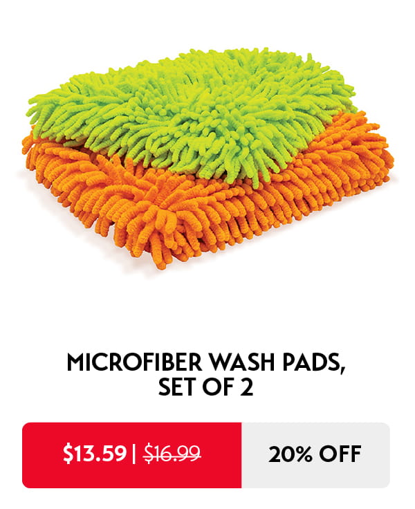 20% Off Microfiber Wash Pads, Set of 2