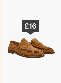 Camel Faux Suede Ruched Loafer