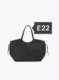 Black Weave Tote Bag