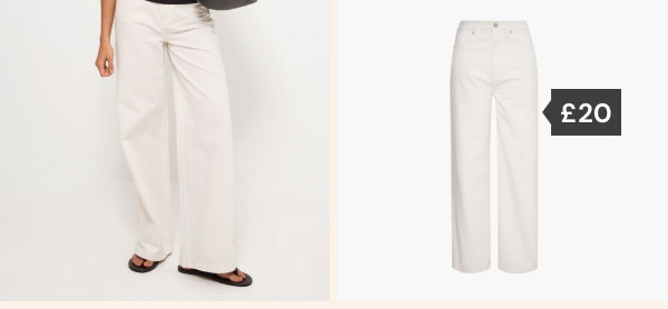 White White Wide Leg Jeans