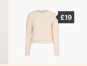 Cream Crew Neck Crochet Crew Neck Cardigan
