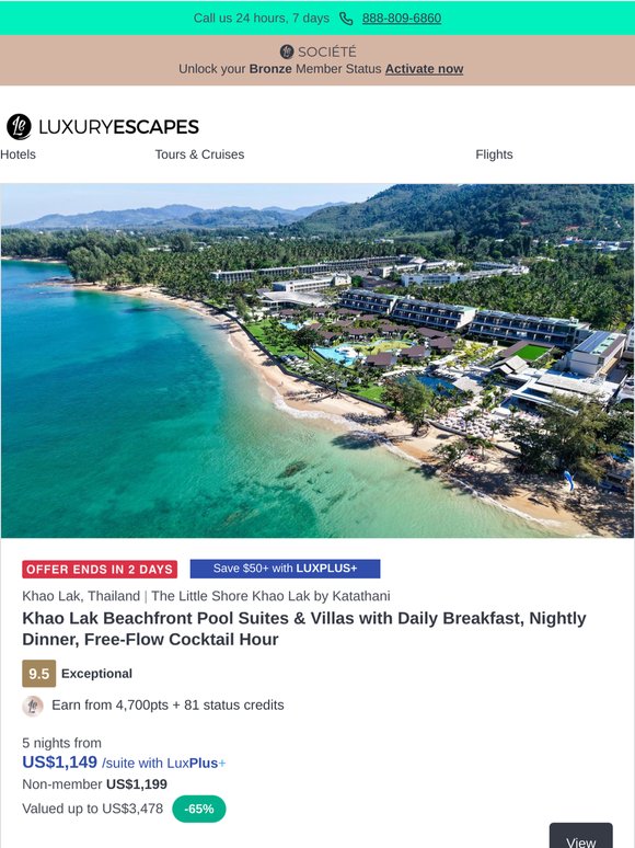 Khao Lak Beachfront Katathani Pool Suites & Villas w. Daily Breakfast, Dinner & Free-Flow Drinks Hour