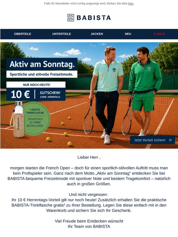 Noch heute: 10 € Vorteil + Gratis-Trinkflasche