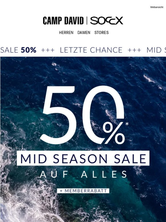 Letzte Chance: 50% Mid Season Sale endet morgen ⏳🔥