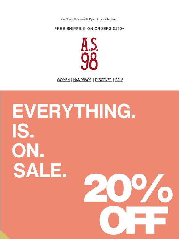 Everything. Is. On. Sale. 20% Off 🥳