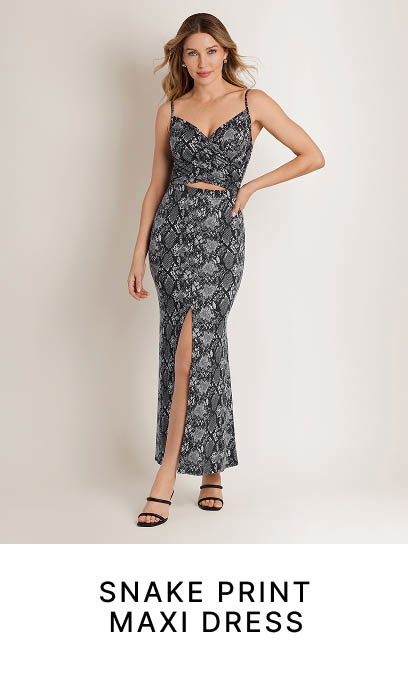 Snake Print Maxi Dress