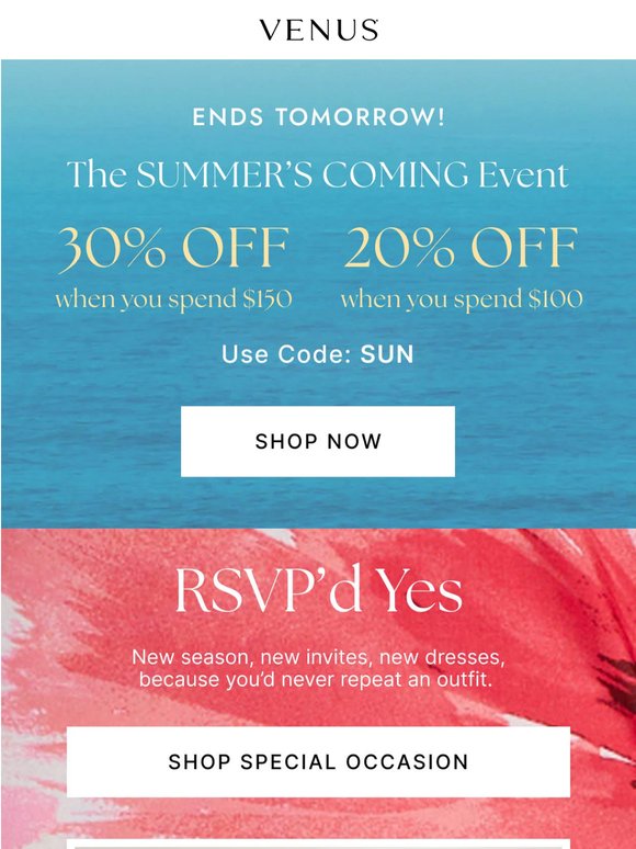 Up to 30% Off Occasion Dresses For All Your Summer Plans