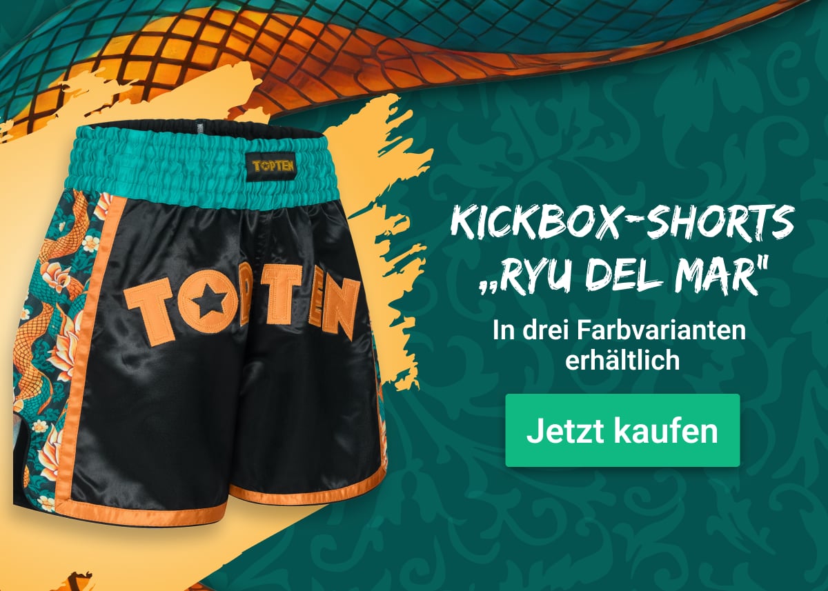 Kickbox-Shorts „Ryu del Mar“ | In drei Farbvarianten erhältlich | Jetzt kaufen