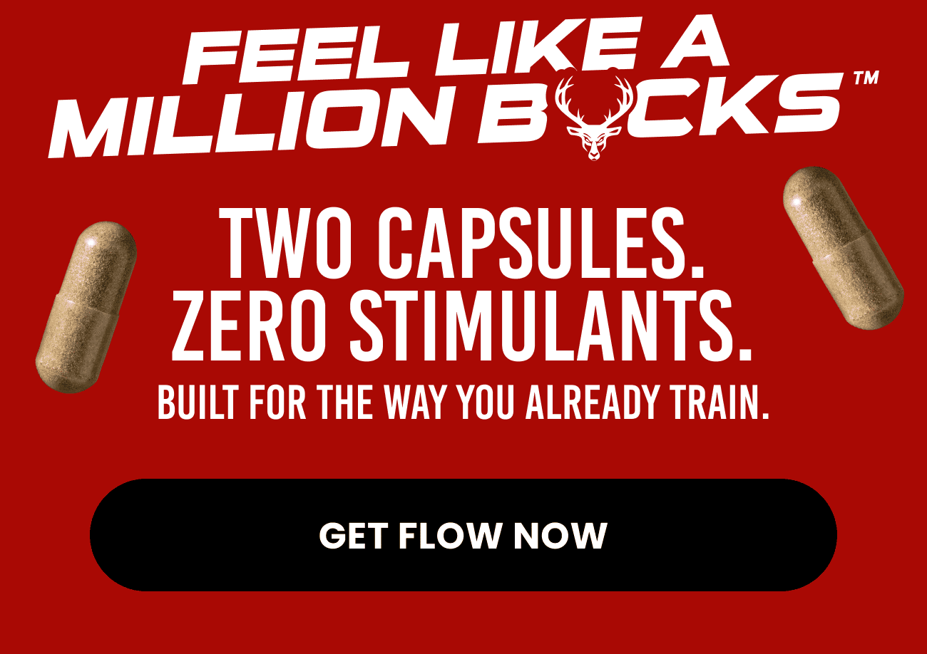 Feel Like a Million Bucks — Bucked Up FLOW two capsules zero stimulants built for the way you already train — Get Flow Now