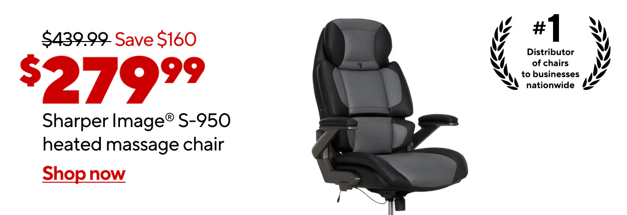 $399.99 reg, $279.99 promo, $120 off Sharper Image s950 chair