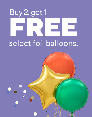 Epic parties start here
$10 off your party supplies purchase of $50 or more
Buy 2, get 1 FREE select foil balloons
Starting at $19.99 for inflated balloon bouquets
40% off custom cards, photo gifts, banners, posters & yard signs