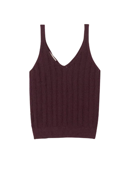 Ajour-Stricktop - Weinrot