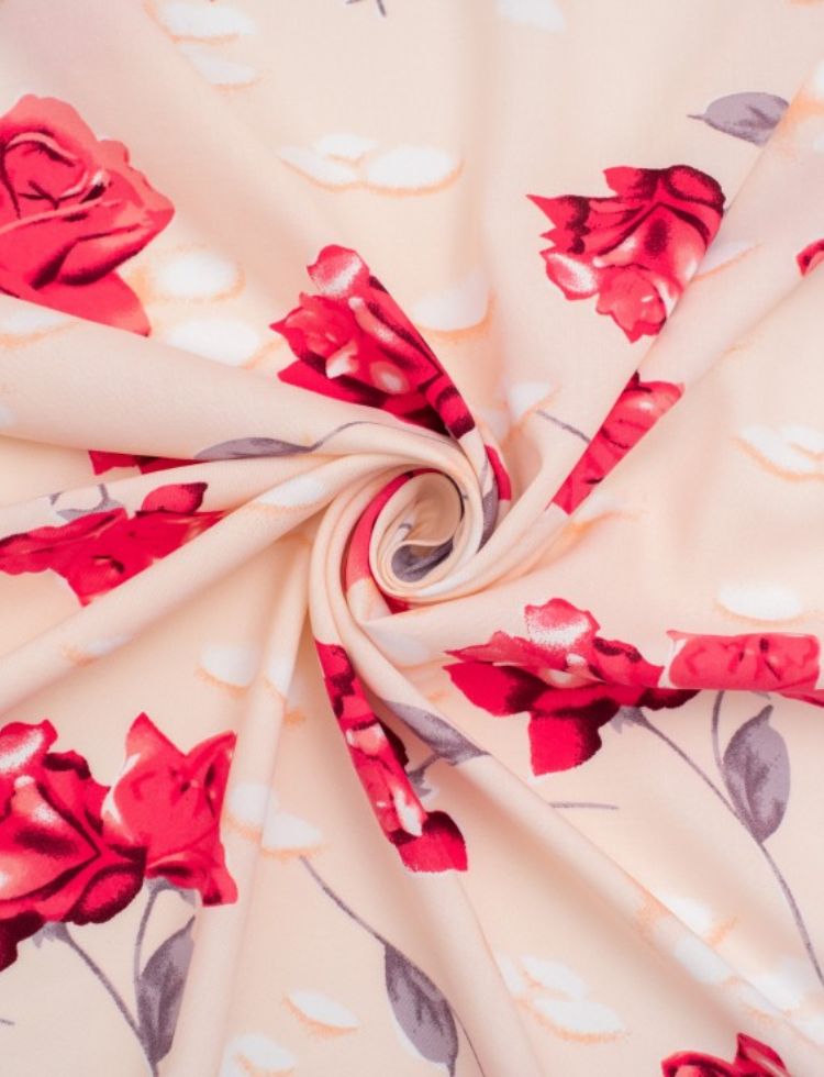 Deadstock Viscose Challis Fabric Blush