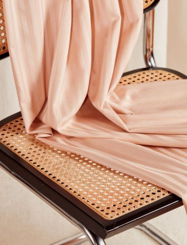 Atelier Brunette Stripes Cotton Ecovero Viscose Fabric Blush