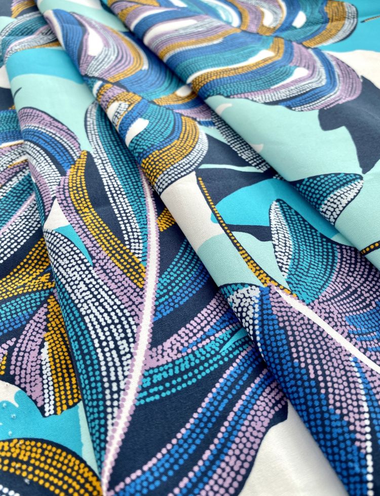 Lady McElroy 100% Cotton Poplin Fabric Aqua