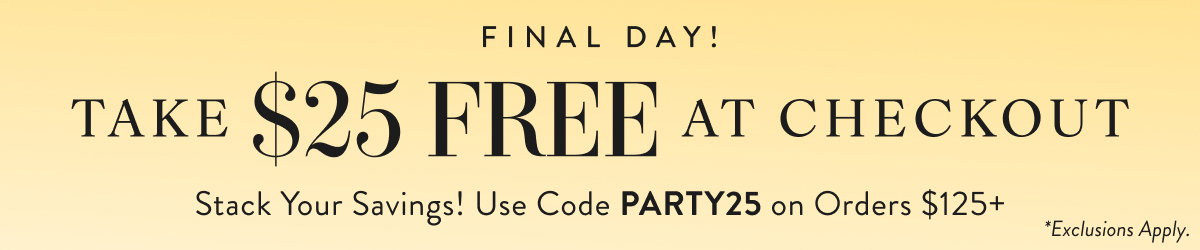 Take $25 Off At Checkout with YOU25