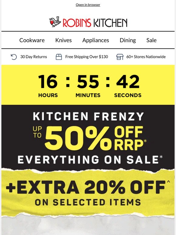 😱 FINAL DAY OF + EXTRA 20% OFF SELECTED ITEMS
