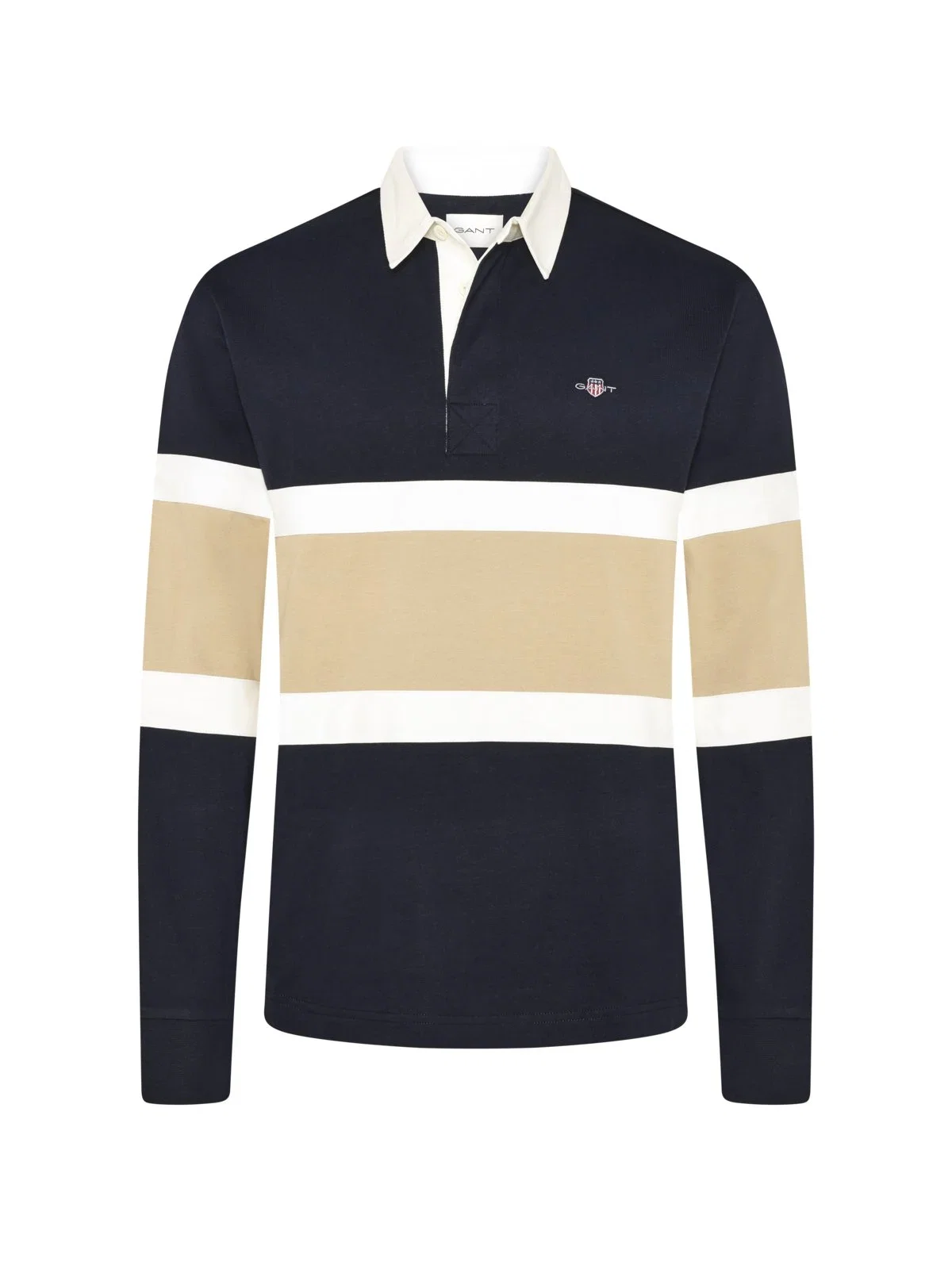 Rugby shirt with label embroidery