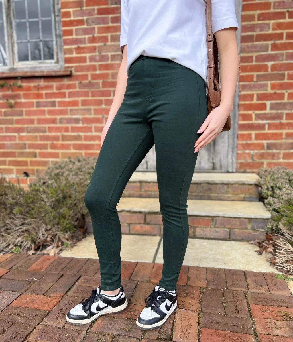 Image of Dark Green Soft Touch Jeggings