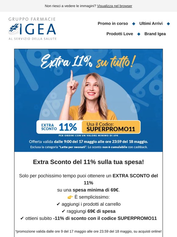 🎉 Extra sconto 11%: scopri qui il codice!