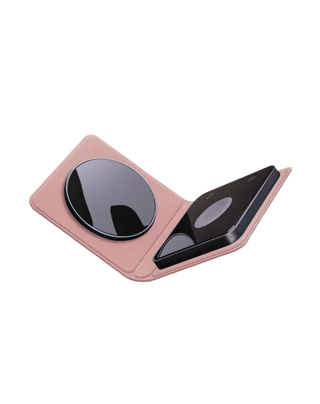 3 in 1 Foldable MagSafe Charger Rose Blush