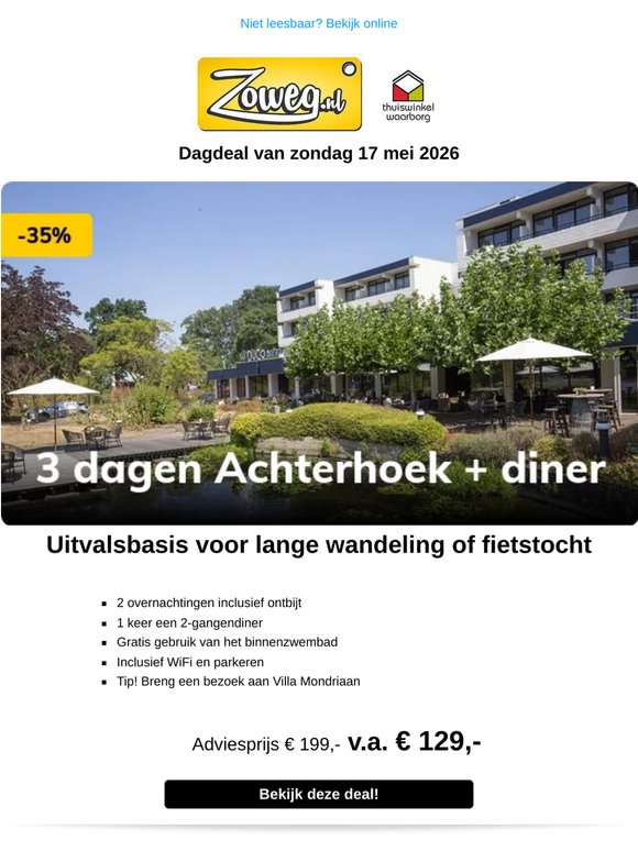 3 dagen Achterhoek + diner v.a. 129,-