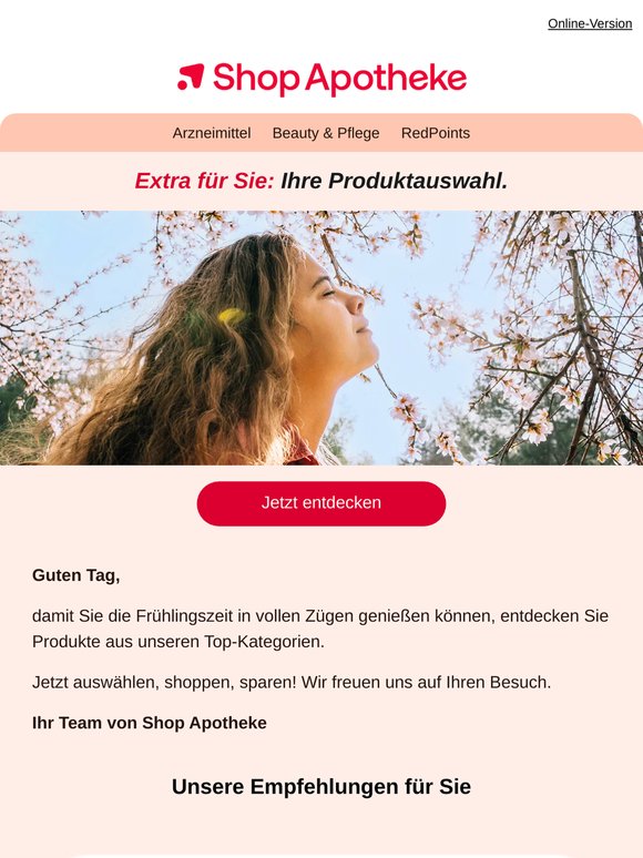 Unsere Empfehlungen für die Frühlingszeit.