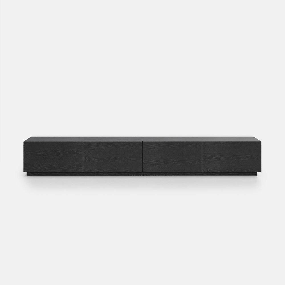 Image of Minimalist Wood TV Stand with Drawers, Modern Long Media Console for up to 100 Inch, 78