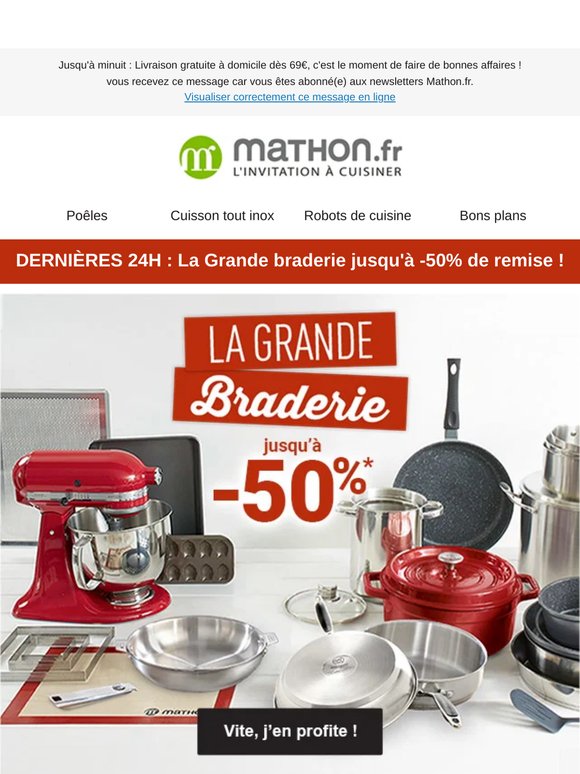 La Grande Braderie jusqu'à -50% sur le meilleur des ustensiles !