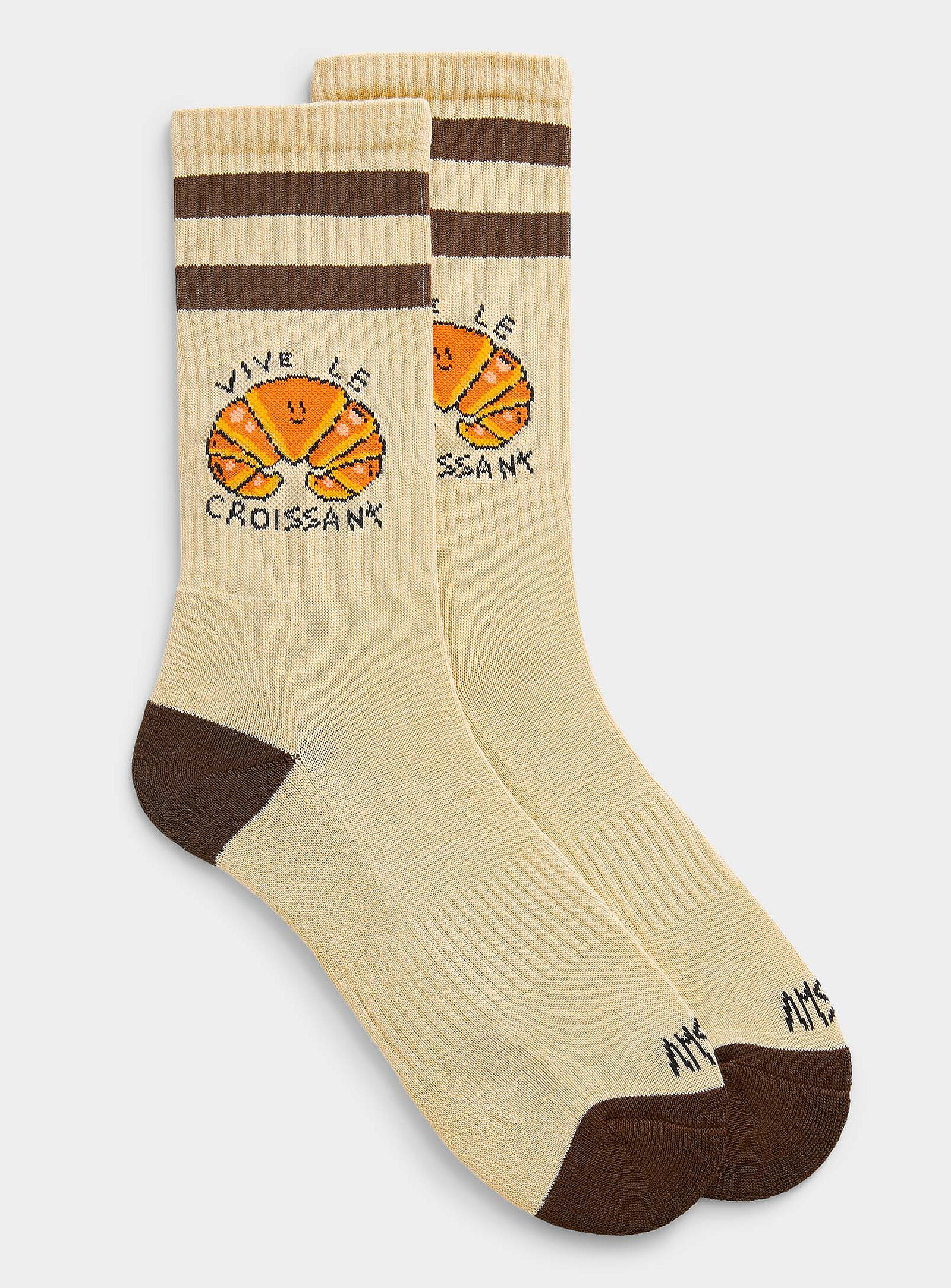 Croissant ribbed socks