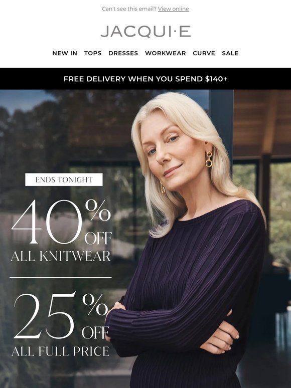 Shop Quick! 40% Off All Knitwear Ends Tonight!