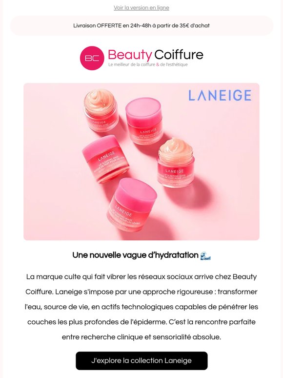 🌊 Laneige débarque enfin chez Beauty Coiffure !